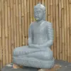  Product image 2 of the product “Seated Buddha made of Riverstone in Dhyana position - gesture of meditation, H. 80cm. ”